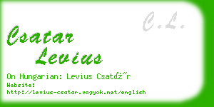 csatar levius business card